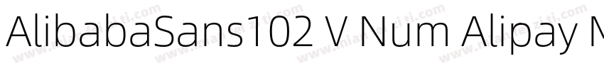 AlibabaSans102 V Num Alipay Md2字体转换